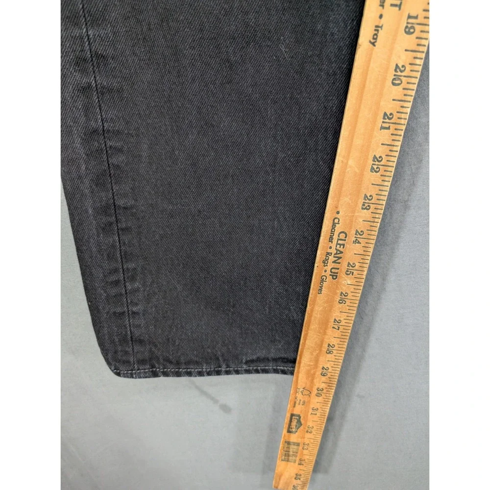 Levis 501 Original Fit Jeans Mens 33x32 Black Straight Leg Button Fly Denim